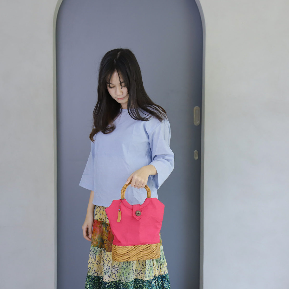 カゴバック　Rosily サライバッグミニ スマホ入るよ (NAB523) Rosily(ロージリー