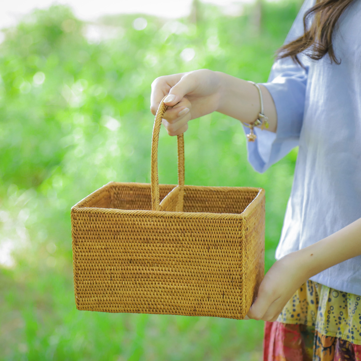 リモコン立て2枠 持手付き (RCB268) Rosily(ロージリー) バリ島 アタ