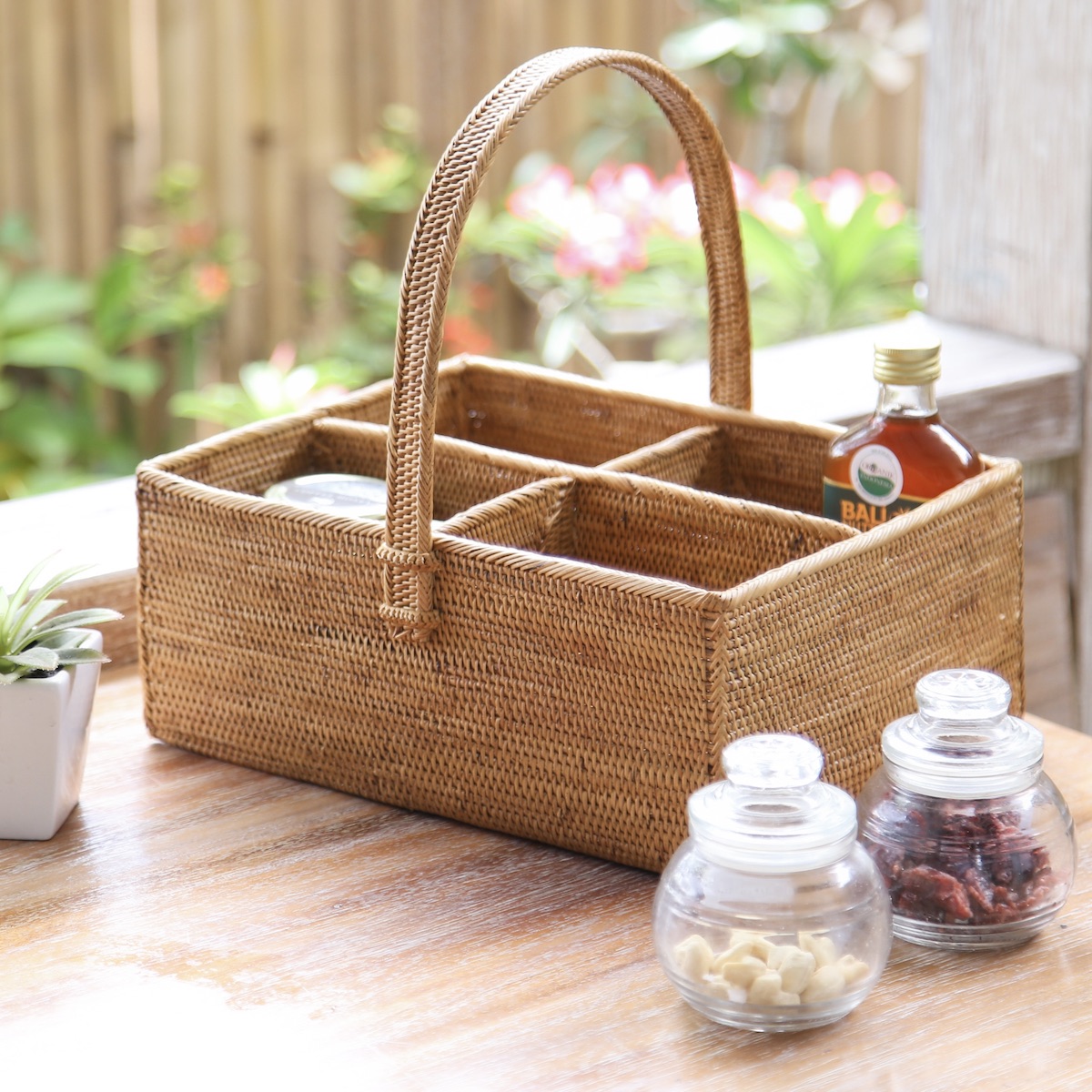 リモコン立て4枠持手Lサイズ (RCB285) Rosily(ロージリー) バリ島