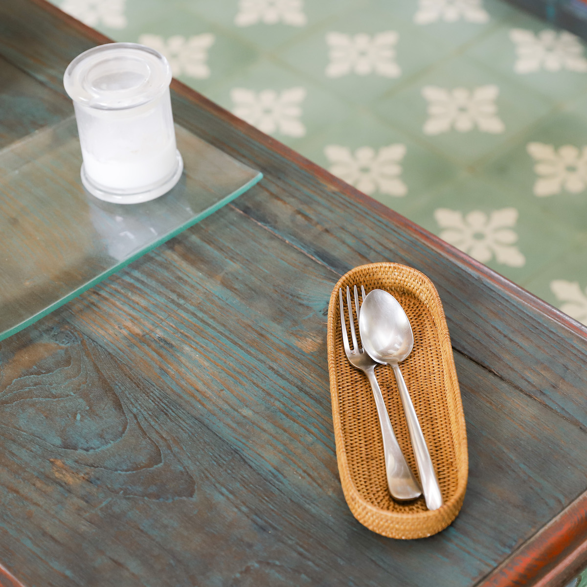 カトラリー入れ楕円浅型S (TRY302) Rosily(ロージリー) バリ島 アタ